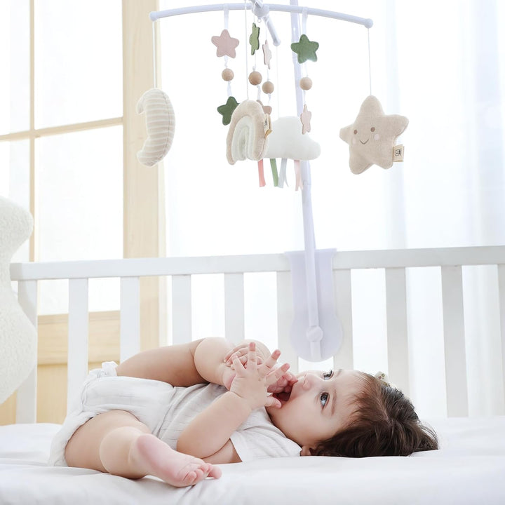 Mobile Baby,Baby Spieluhr mit 35 Musik,Einstellbare Lautstärke,Einfach anzubringen,Stoppt nach 30 Mi
