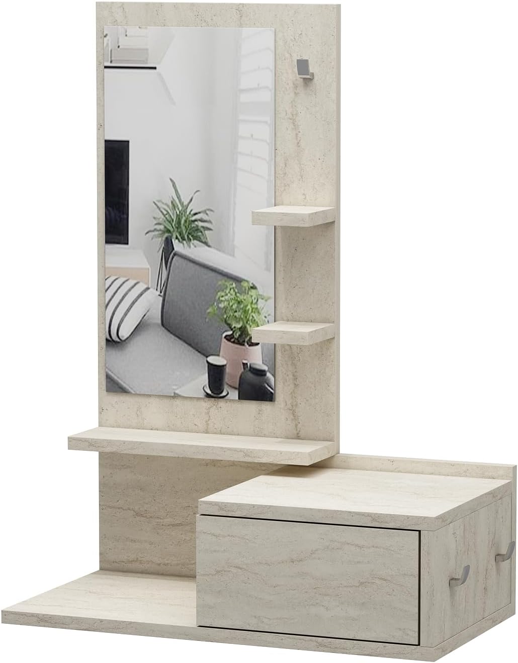 Homidea ENKI Flurmöbel hängend - Spiegelschrank - Hängeschrank - Wandschrank für den Eingangsbereich