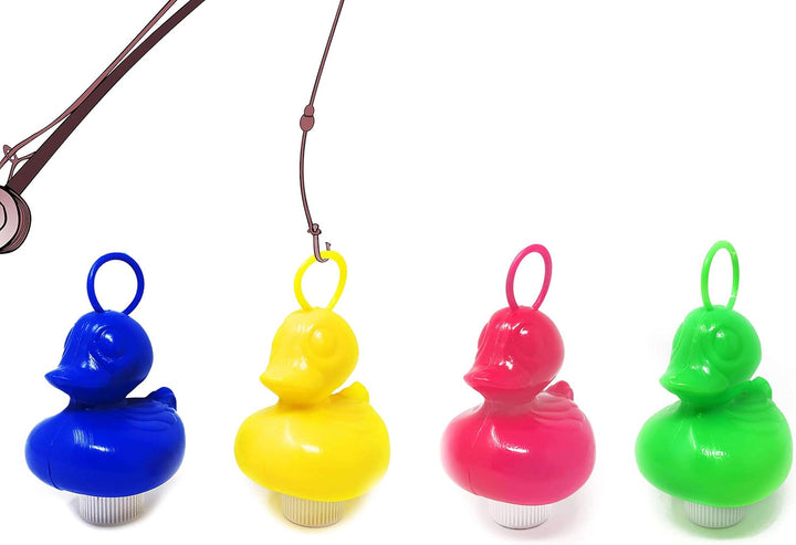 AMLI 16x Enten Angeln Pool Wasserspielzeug - Angelspiel Enten mit Öse & Gewicht | Kinder Spielzeug E