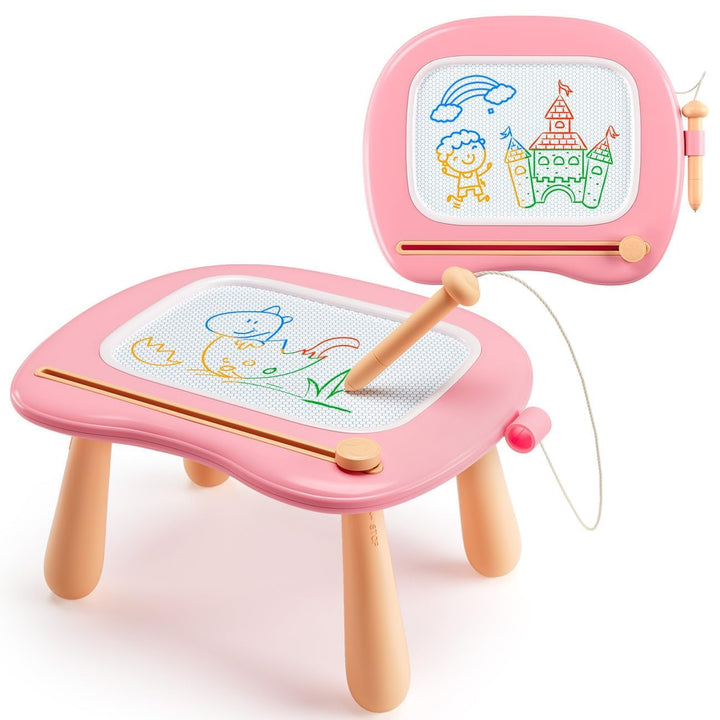 Maltafel Zaubertafel Spielzeug ab 1 jahr Mädchen, bunte Magnetische Zeichentafel mit 4 Beine, pädago