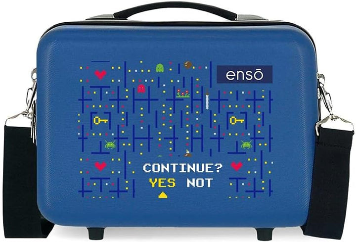 Enso Gamer Kulturbeutel, anpassbar, Blau, 29 x 21 x 15 cm, starr, ABS 9,14 l Makeup Tasche Blau, Mak