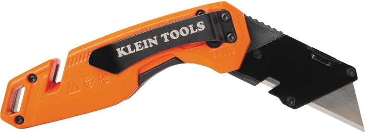 Klein Tools 44303 | Universalmesser klappbar mit Klingenaufbewahrung | Faltbares Teppichmesser mit S
