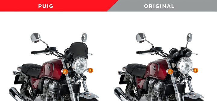 Puig 3593N Aluminium Frontplatte Schwarz, SCHWARZ