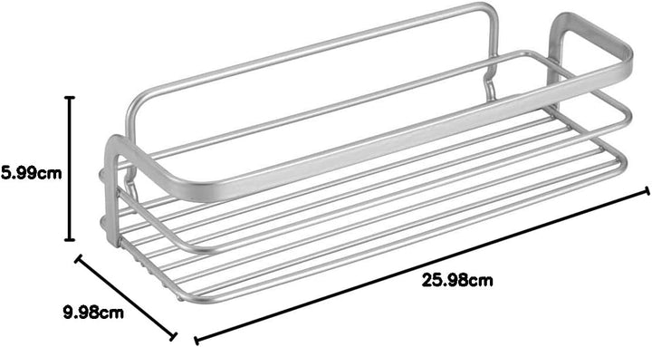 Metaltex 404804039 Viva Badablage rechteckig Polytherm, Edelstahloptik Rechteckiges Regal, Rechtecki