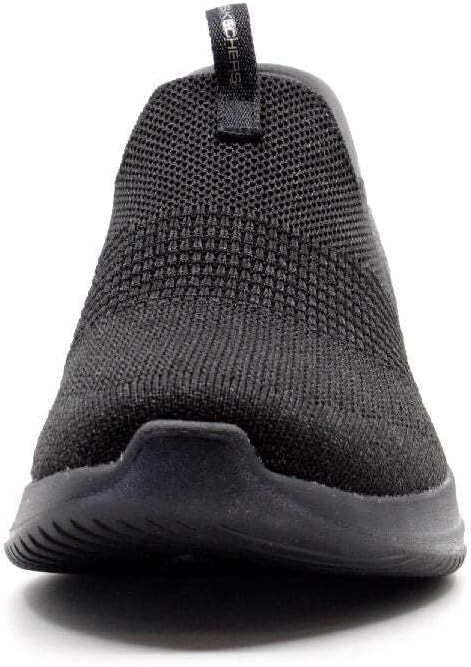 Skechers Damen Ultra Flex 3.0 Smooth Step Sneakers,Sports Shoes 35.5 EU Black Knit Jersey Trim, 35.5