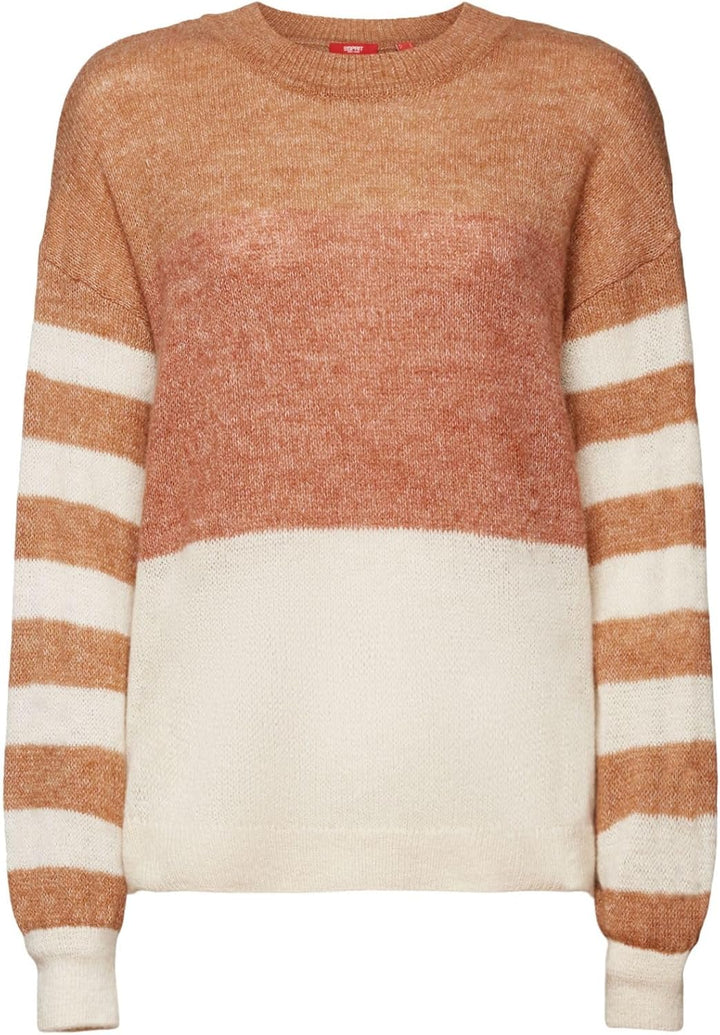 ESPRIT Pullover im Colorblock-Design, Wollmix