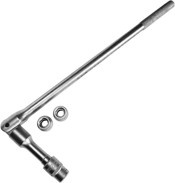 S&amp;R Kraft-Steckgriff Gelenkgriff SET 3/4" 600 mm, Ø 22 mm Steckeinsätze NÜSSE 17mm, 19mm, 21 mm, Ver