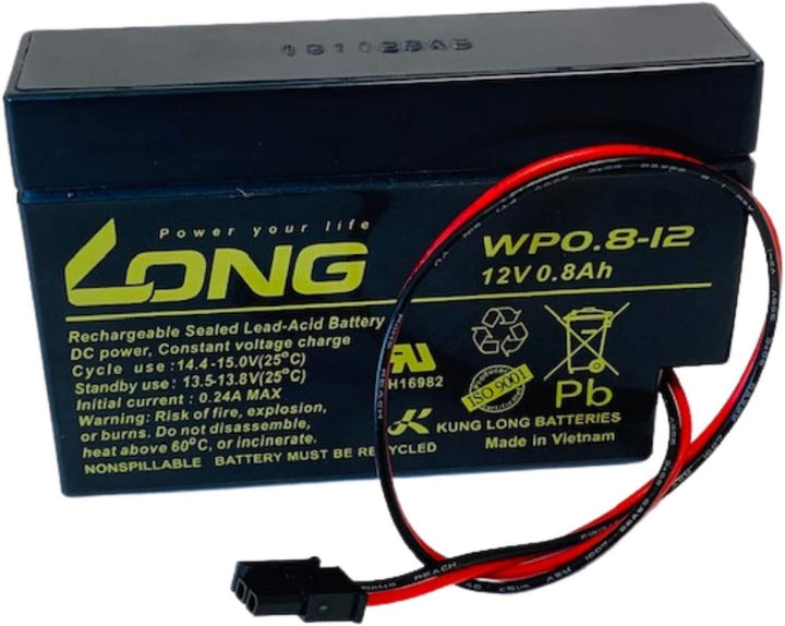 2X Akku WP0.8-12H 12V 0,8Ah Molex Stecker kompatibel Heim & Haus AGM Blei Batterie WSB Set
