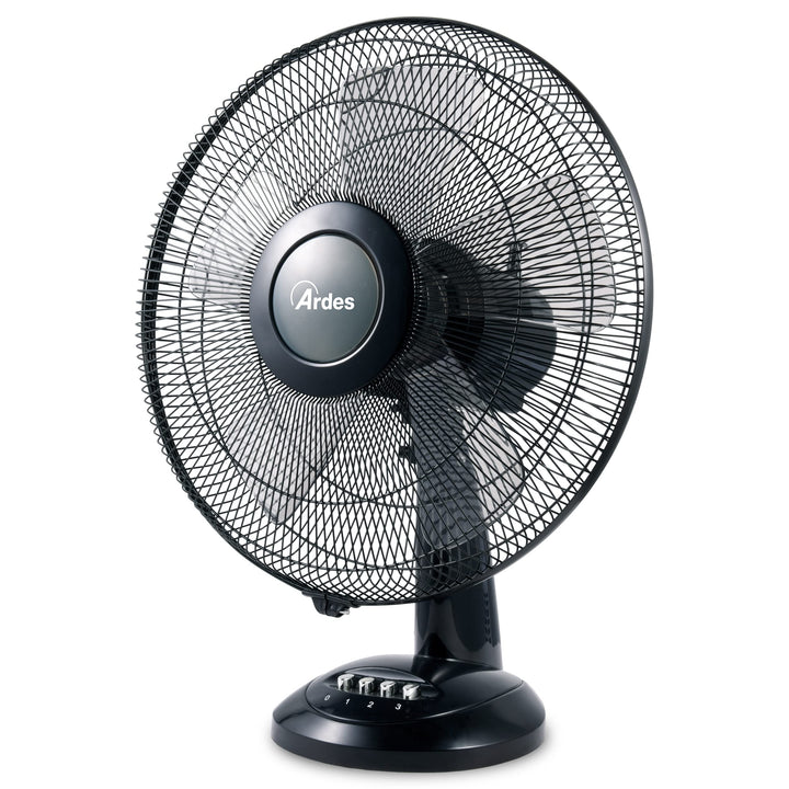 ARDES - Ardes-Tischventilator, 40 cm, 5 Flügel, oszillierend, Total Black, Ardes-Ventilator, 3 Gesch