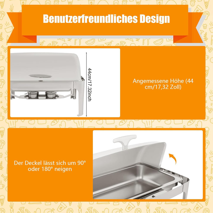 Edelstahl Warmhaltebehälter Kommerzieller Speisewärmer Warmbehälter Essen Warmhalten Behälter Cateri