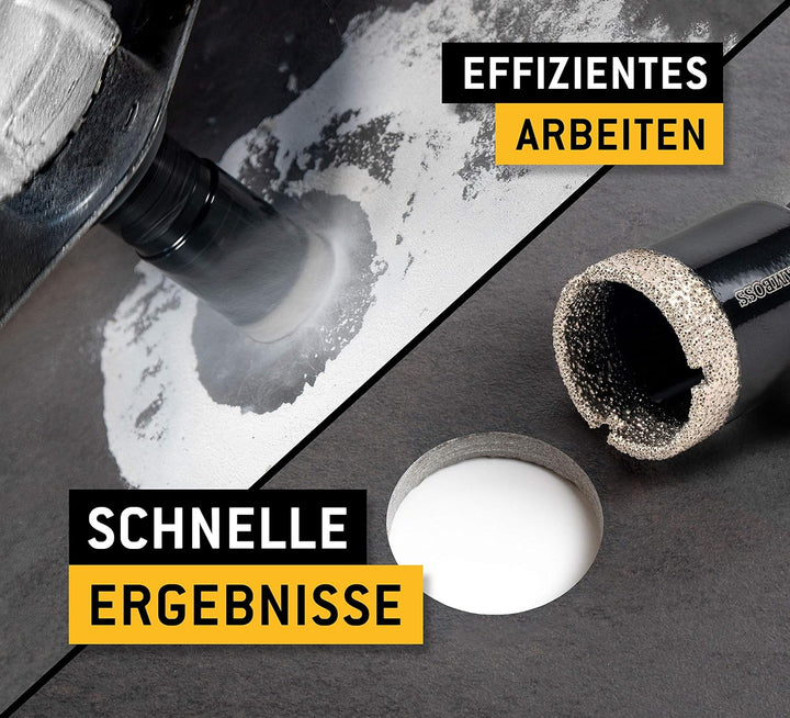 Amboss - Diamant Fliesenbohrer-/Bohrkronen - Set 6 tlg. (Ø 20-68 mm) Premium Black Edition | M14 für