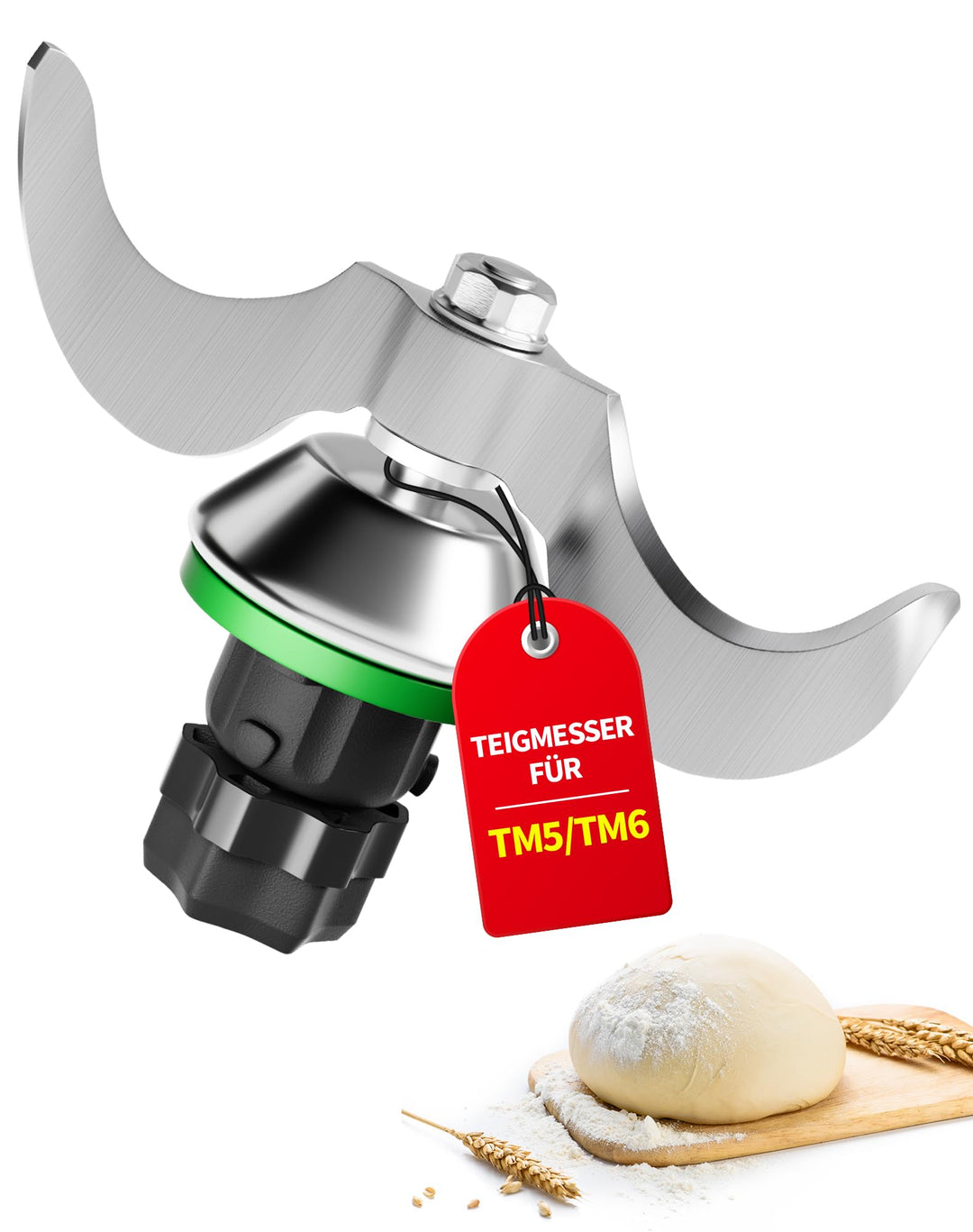 Teigmesser für Thermomix TM6/TM5 Edelstahl Teigmischmesser TM6 TM5 Ersatzteile Mixmesser Zubehör für