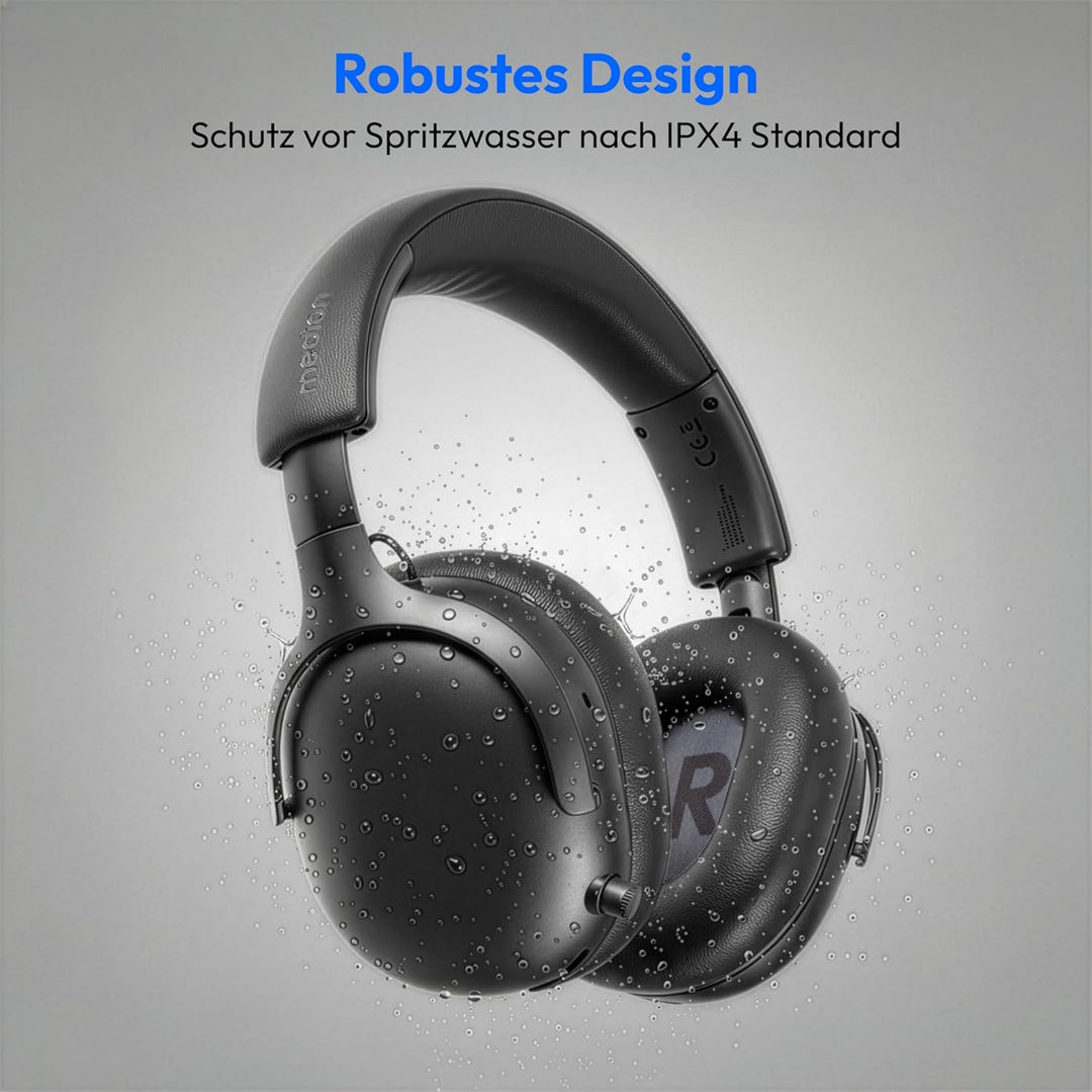 MEDION Over Ear Kopfhörer HX-1 Pro (kabellos, Hybrid Active Noise Cancelling ANC, Bluetooth 6.0, Wir