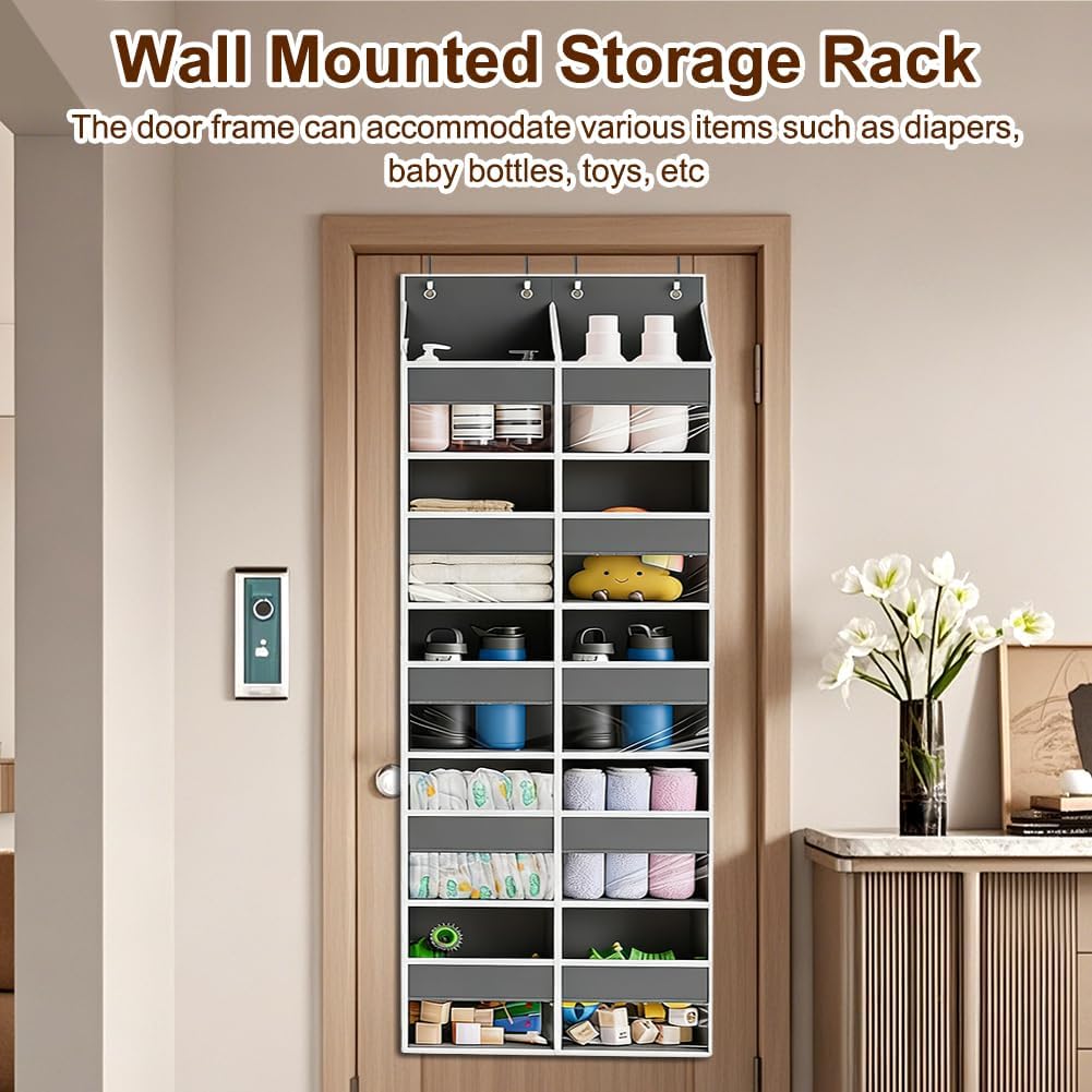 Wandorganizer Hängeregal mit 10 Taschen, Tür Organizer Faltbar und Platzsparend, Camping Organizer H