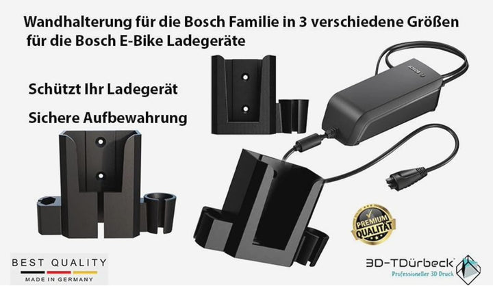 Premium Wandhalterung für das Bosch Ladegerät eBike - Stabile und sichere Aufbewahrung für Ihr eBike