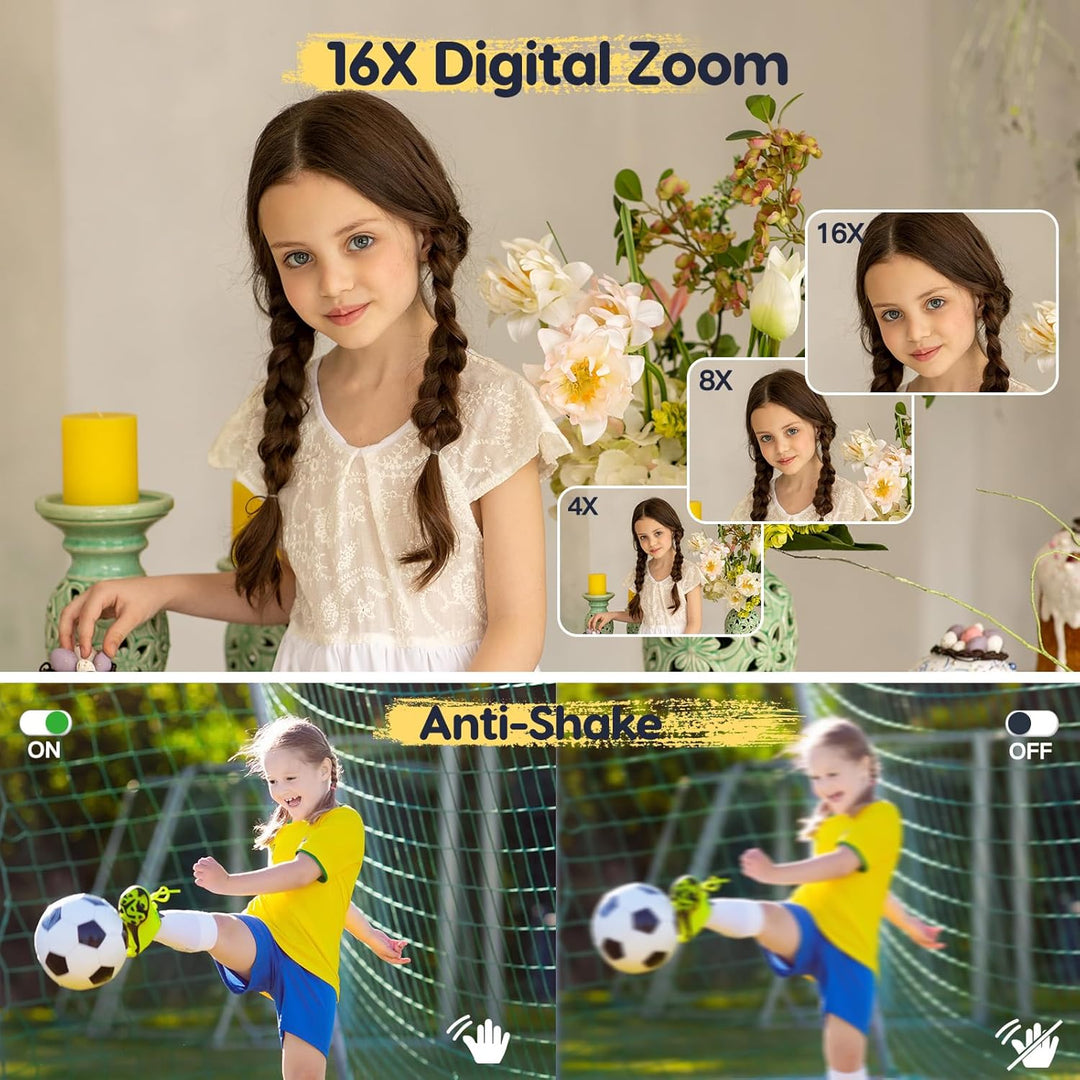 Digitalkamera 44MP Fotokamera FHD 1080P Fotoapparat mit 32G Karte 16X Digitalzoom Digital Kamera mit