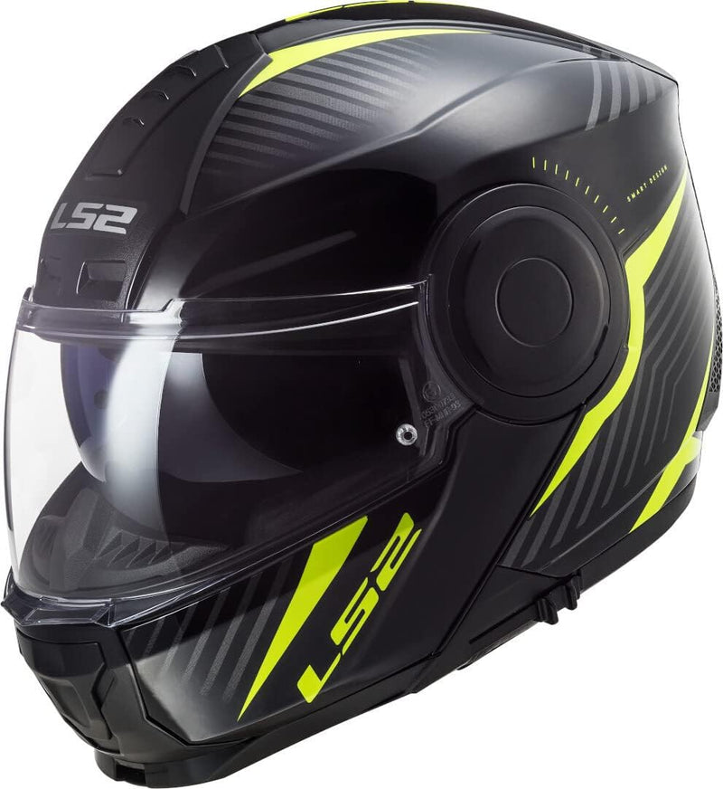 LS2 Motorradhelm FF902 SCOPE SKID BLACK H-V YELLOW, Schwarz/Gelb, XS XS Schwarz/Gelb, XS Schwarz/Gel