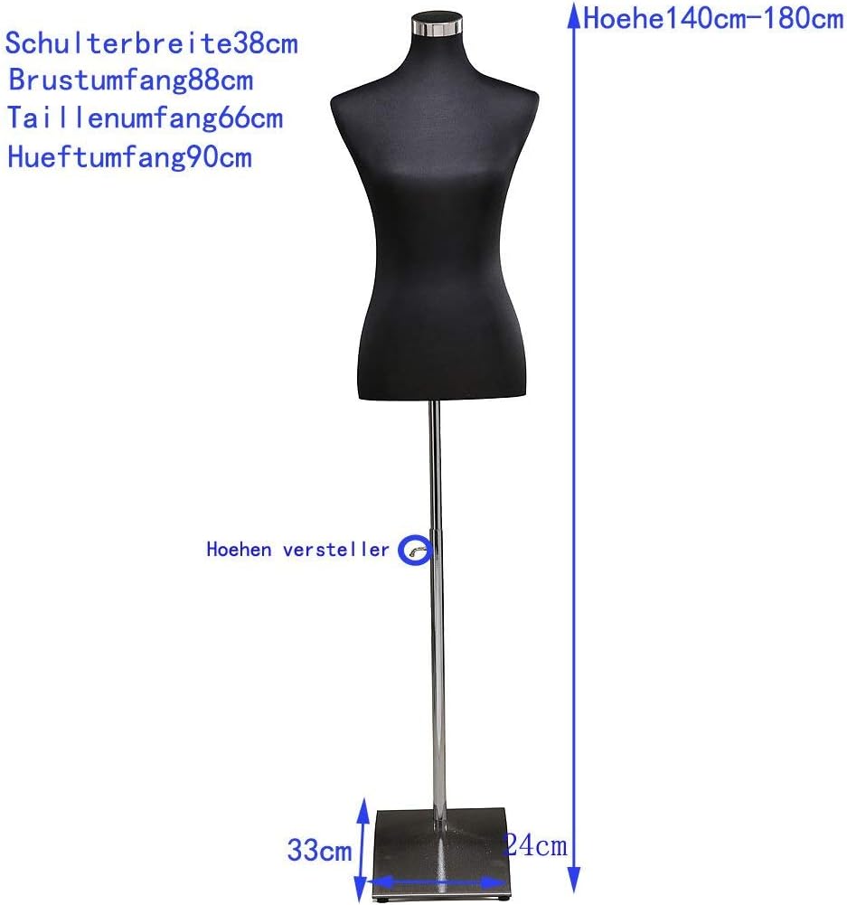Loywe Schneiderpuppe weiblich Schaufensterpuppe Damenbüste Schneiderbüste kleiderpuppe Büste Torso G
