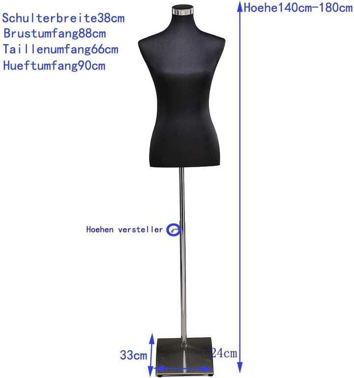 Loywe Schneiderpuppe weiblich Schaufensterpuppe Damenbüste Schneiderbüste kleiderpuppe Büste Torso G