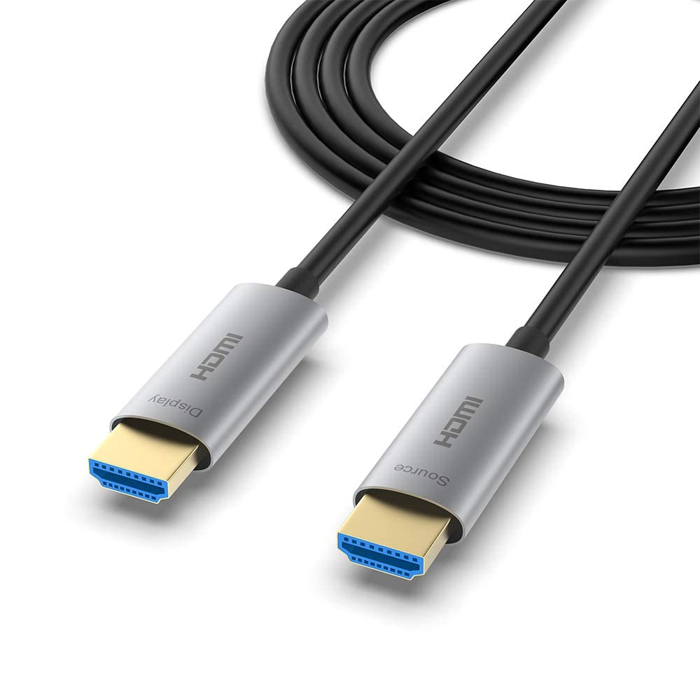 HDMI Glasfaser Kabel 15m, 4k HDMI Kabel unterstützt 4K@60Hz HDR, YUV4:4:4, 3D, ARC, CEC, HDCP 2.2 15