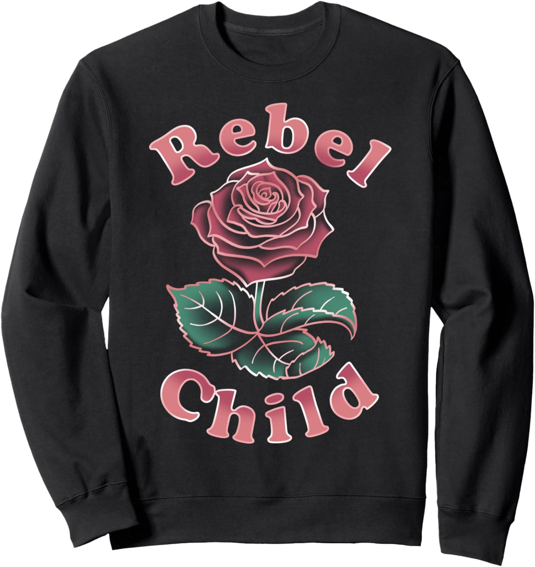 Trendy Spray Paint Rose Rebel Child Sweatshirt