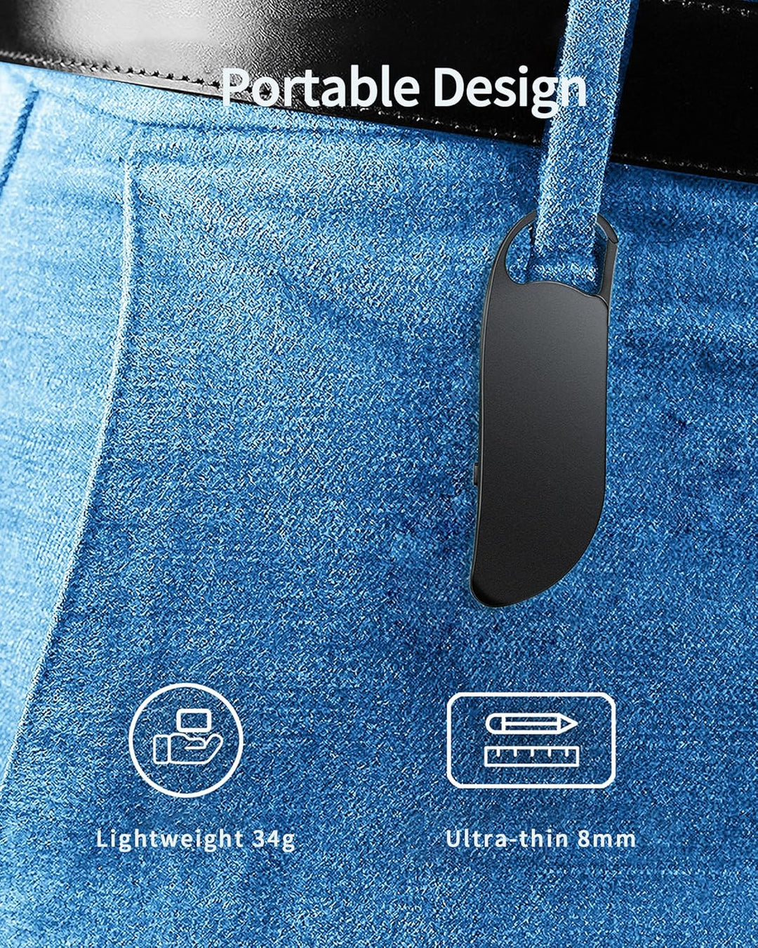 64GB Mini Digitales Diktiergerät, 1536KB Aufnahmegerät mit Voice Activated, Voice Recorder mit Wiede