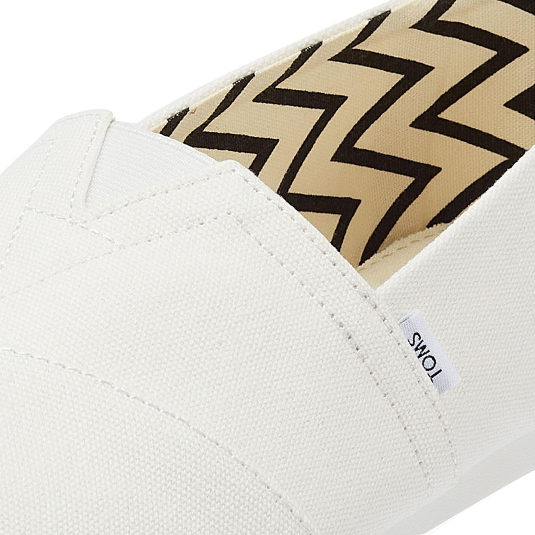 TOMS Herren Alpargata aus Recycelter Baumwolle Flache Slipper 47.5 EU Weiss, 47.5 EU Weiss