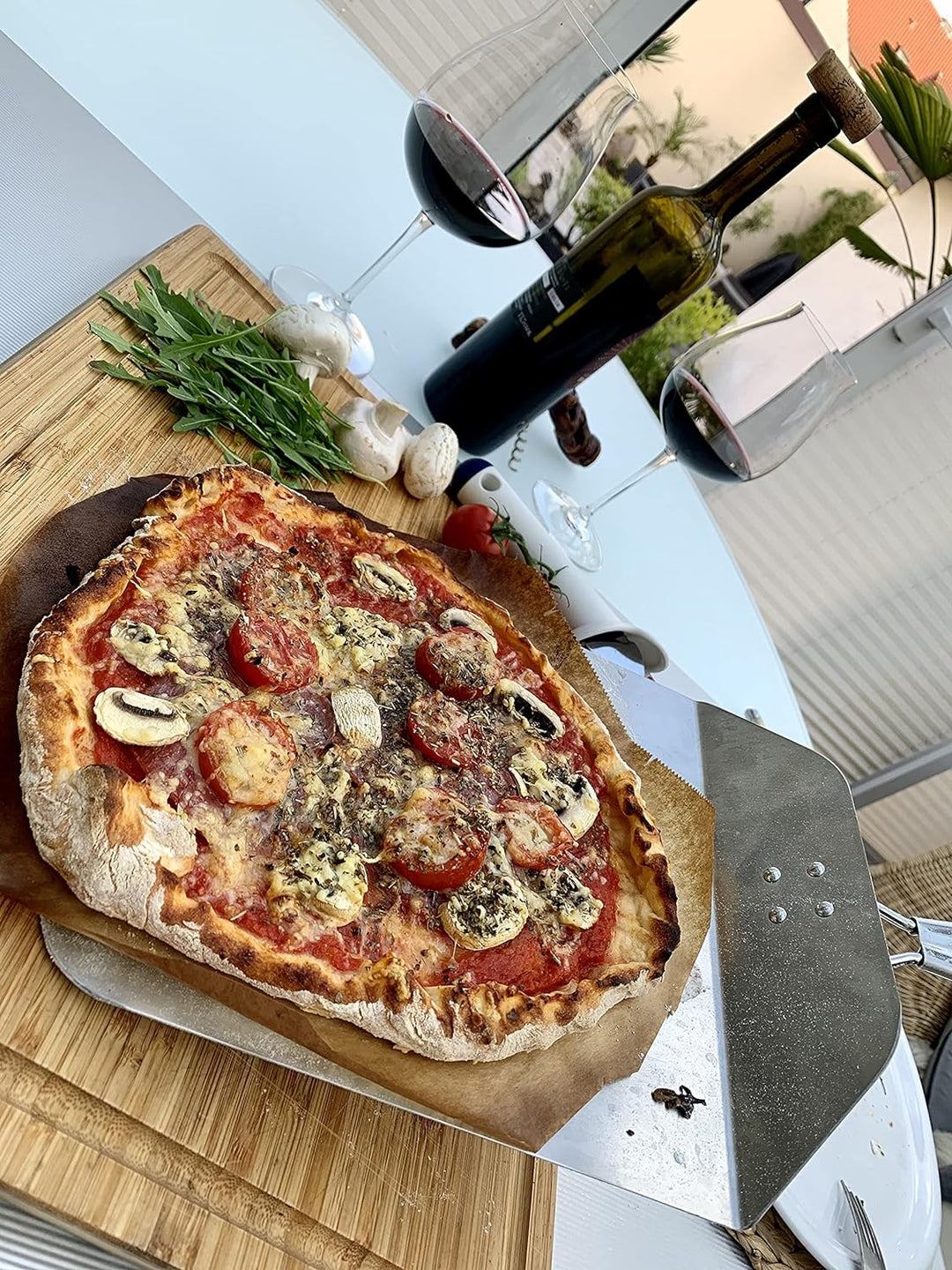 Grill2Chill BACKSTAHL Pizza Brot & Co. 465 x 380 x 6-6,2 mm aus HighTech Spezialstahl/Stahl hochwärm
