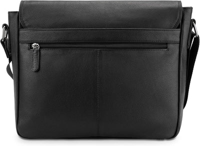 LEABAGS Leder Umhängetasche Herren & Damen I Echtleder Laptoptasche bis 14 Zoll I Messenger Bag mit