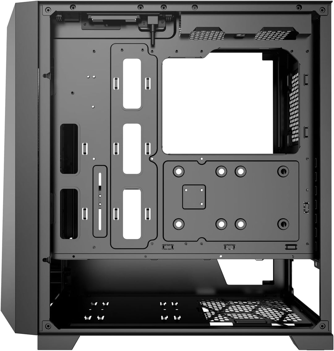 Xilence Xilent X X912.ARGB Gaming PC Gehäuse, 3X 120mm ARGB Lüfter, 1x schwarzer Lüfter, ATX Midi To