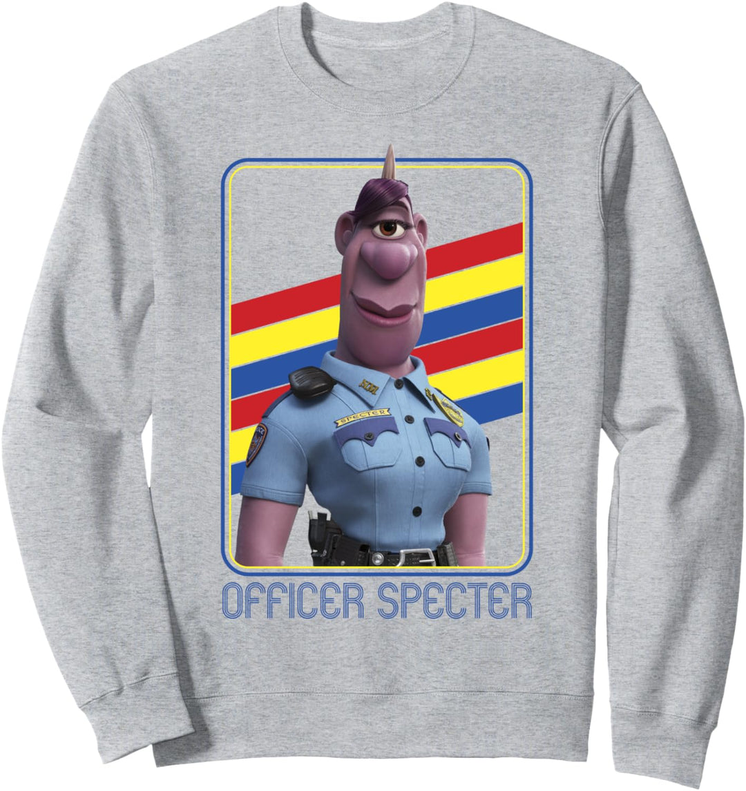 Disney Pixar Onward Officer Specter Retro Rainbow Portrait Sweatshirt