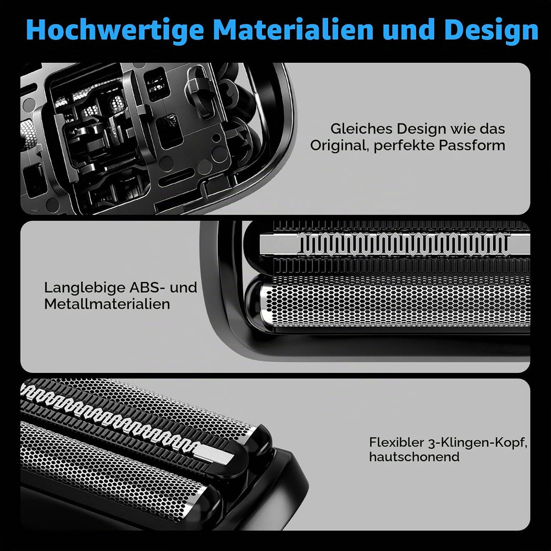 Series 5 Scherkopf Kompatibel mit Braun, S5/6 Elektrischer Rasierkopf Zubehör 53B Scherblatt Rasiera