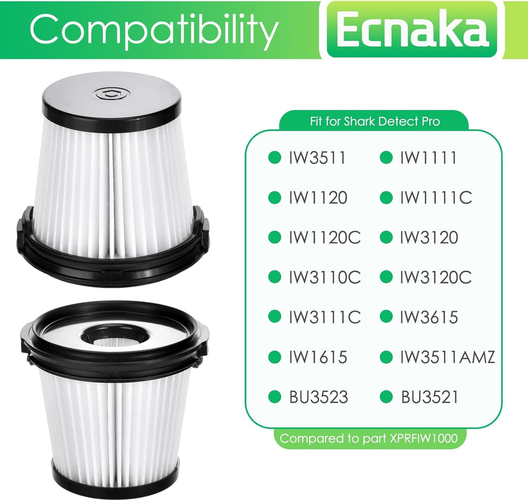 6 Stück Filter Ersatzteile Zubehör für Shark Detect Pro IW3611DE / IW3611EU / IW3612EU / IW1611DE/ I