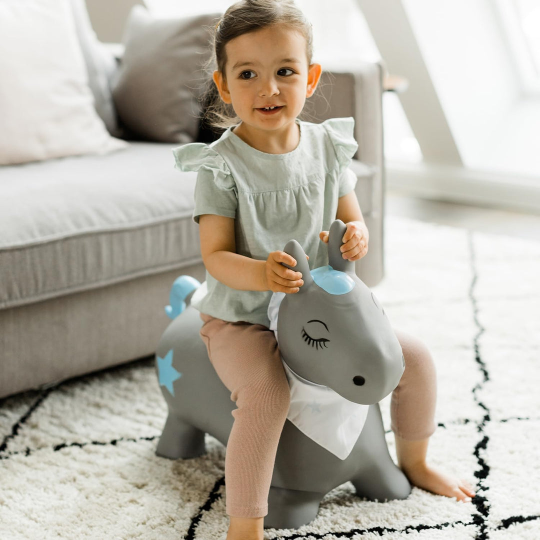 Kindsgut Hüpf-Tier für Kinder, dezente und Moderne Farben, liebevolle Details, inklusive Luftpumpe,