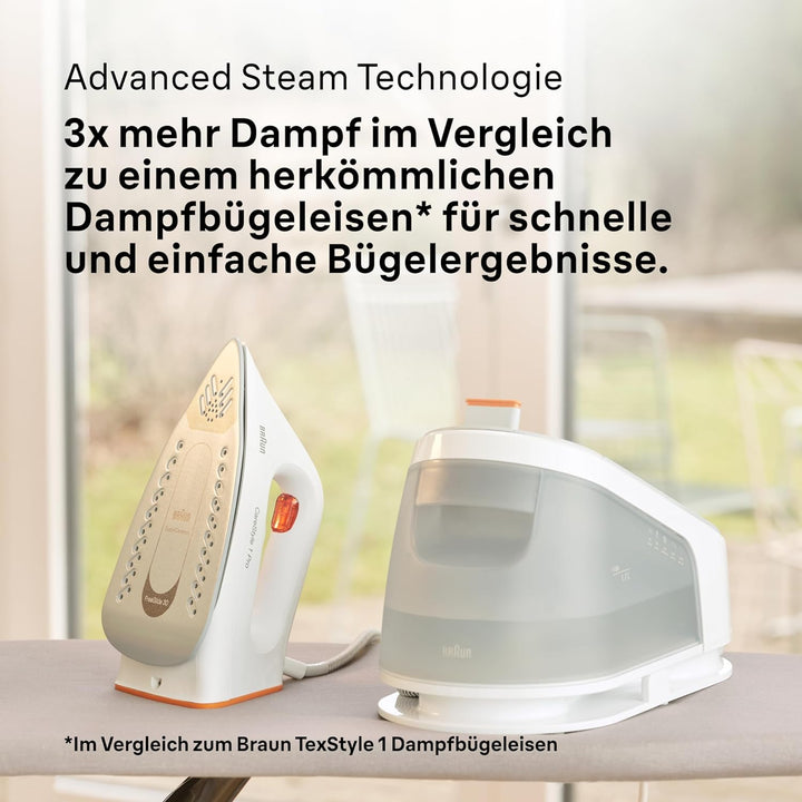 Braun CareStyle 1 Pro IS 1511 WH, Dampfbügelstation - Dampfbügeleisen mit FreeGlide 3D-Technologie,