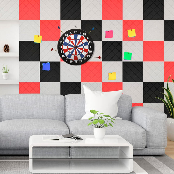 Quadratische Akustikplatten selbstklebend 12 Stück I Schallabsorber mit hoher Dichte für Wand Decken