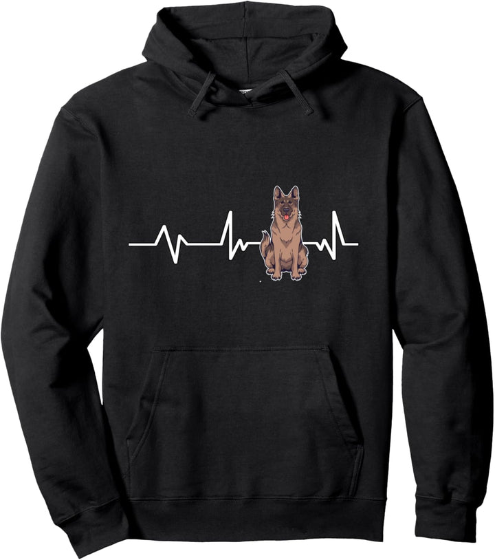 Schäferhund Herzschlag Geschenk Deutscher Schäferhund Pullover Hoodie