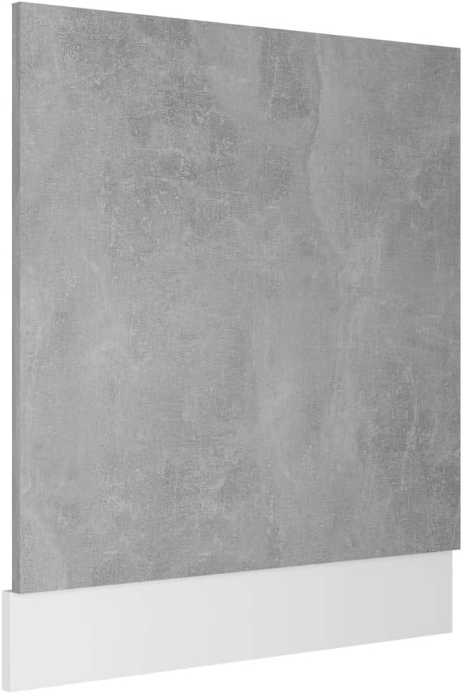 homiuse Geschirrspülerblende Betongrau 59,5x3x67 cm Holz Küchenarbeitsplatte SpüLmaschine Teilintegr