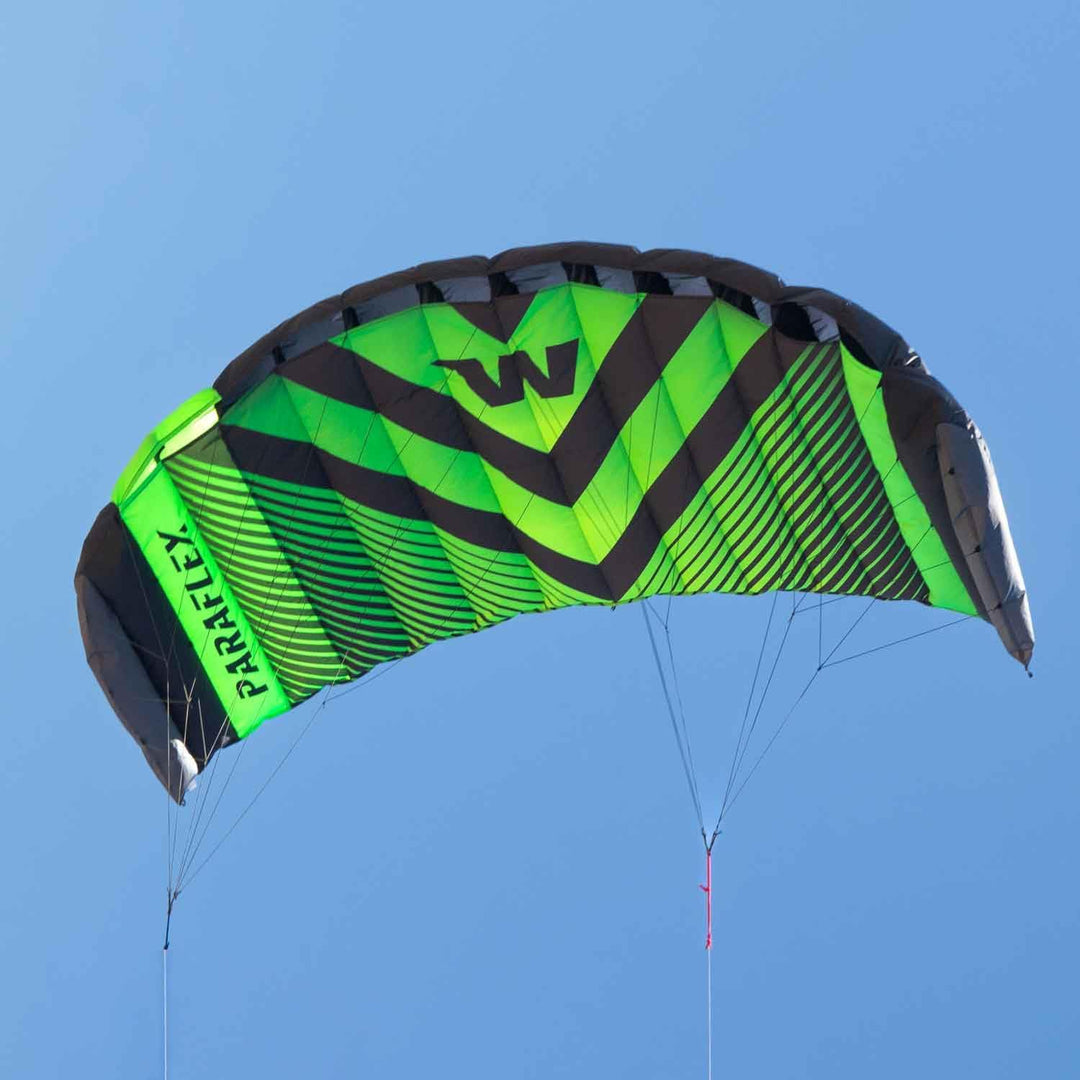 Wolkenstürmer® Paraflex Sport 2-Leiner Lenkmatte 2.3 grün - „Ready to Fly“ Lenkmatte inkl. Lenkbar -