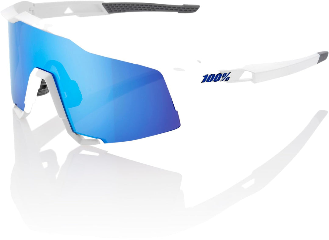 100% Speedtrap-Soft Tact Black-Hiper Red Multilayer Mirror Lens Helm_sunglas_Gloves_100%, Schwarz, R