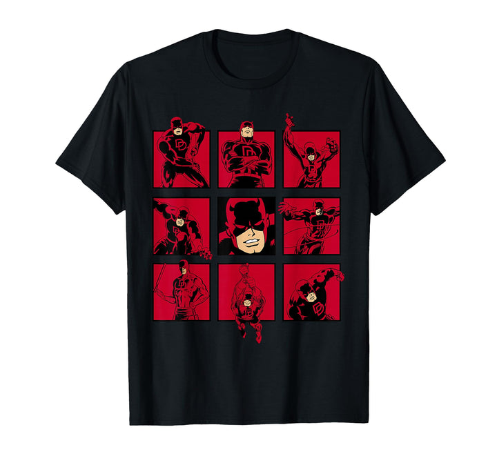 Womens Marvel Daredevil The Faces of The Man With No Fear T-Shirt Medium Asphalt