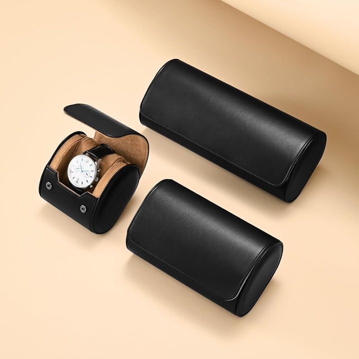 Oirlv Luxus Pu Leder 3 Schlitze Uhrenrolle Reiseetui Aufbewahrungsetui Für Geschenkbox Weihnachten J