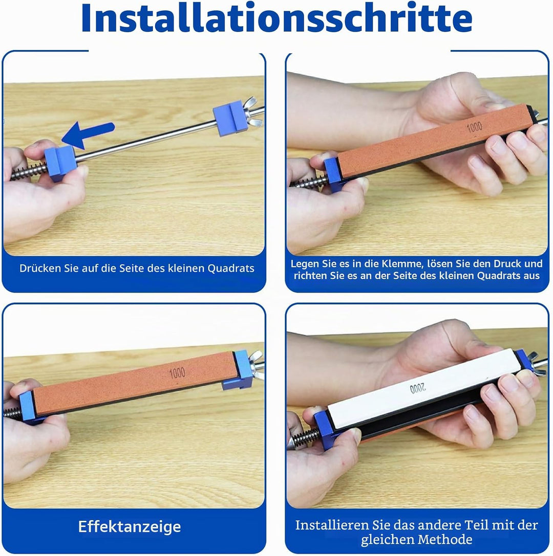 Professionelle 360 Flip Messerschärfer Werkzeug, Fixed Angle Küchenmesser Schärfen Tool Kit mit Quic