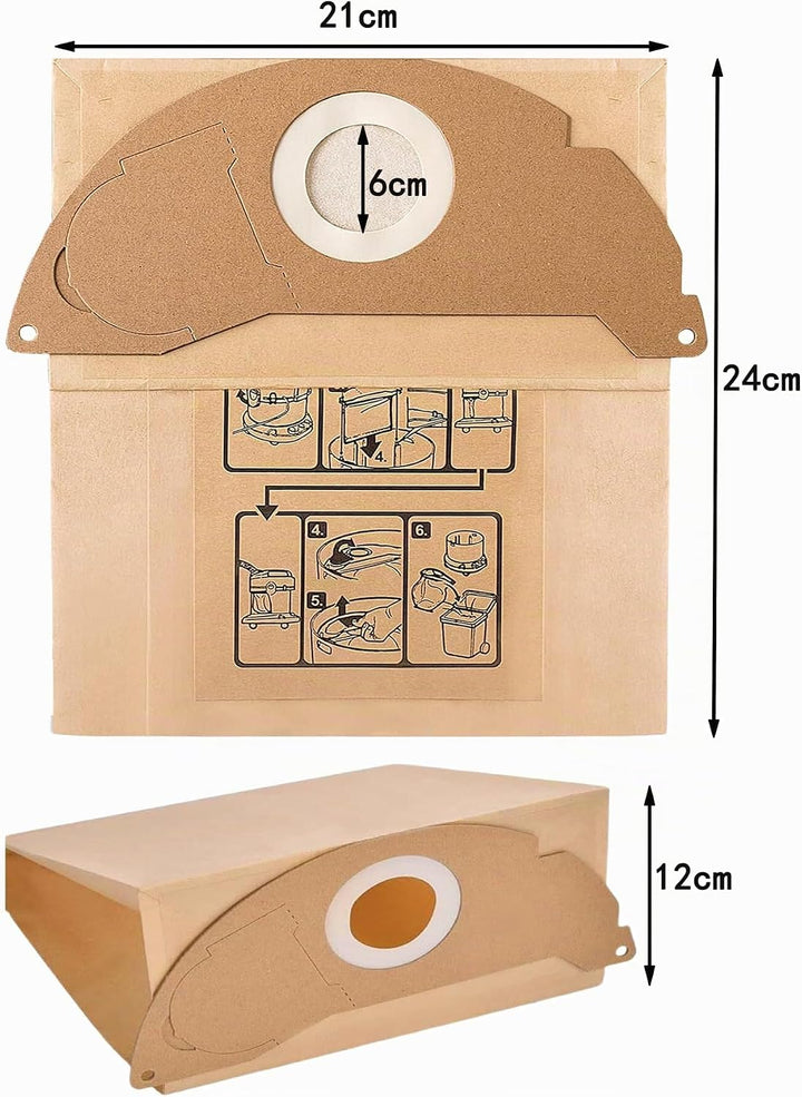 HIYOUNG 20 Stück Staubsaugerbeutel für Kärcher WD2,Beutel 6.904-322.0, Beutel WD2 Premium MV2 WD 2.2