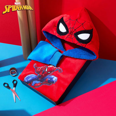 Marvel Spiderman Blanket Hoodie für und – Jungen Einheitsgrösse Rot/Balu, Einheitsgrösse Rot/Balu