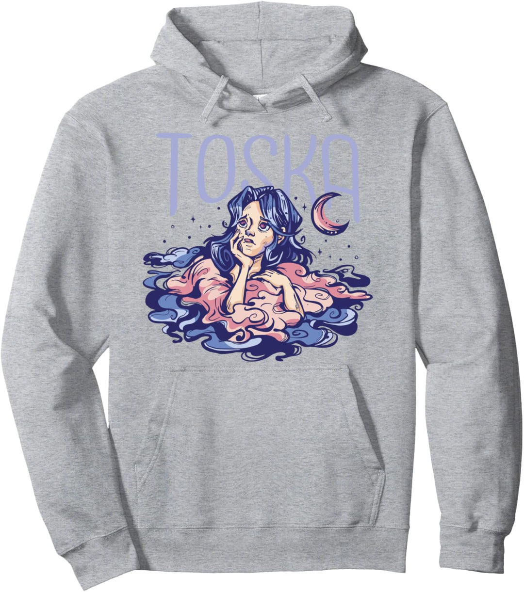 Toska Traurigkeit Wolken Frau Russland Russisch Pullover Hoodie