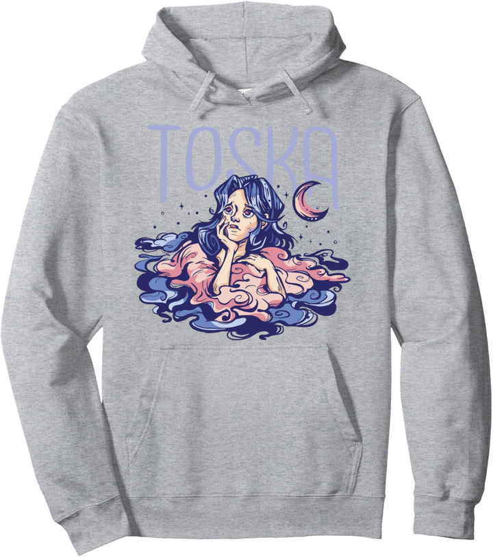 Toska Traurigkeit Wolken Frau Russland Russisch Pullover Hoodie