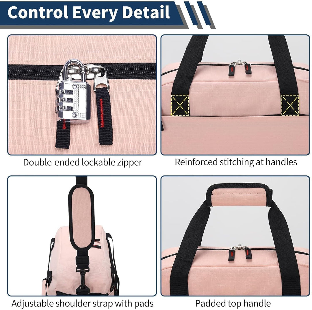 Kleine Sporttasche mit Nassfach - 35×20×20cm Handgepäck, Mini Duffle Bag mit Mehreren Fächern für Sp