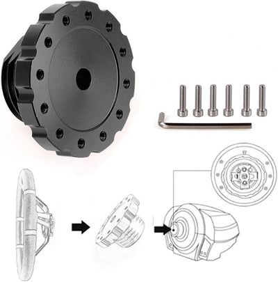 Lenkradadapter für Thrustmaster T500/T300/TS-PC/TX, Racing Game Club Car 70-74 mm Lenkradnabenadapte