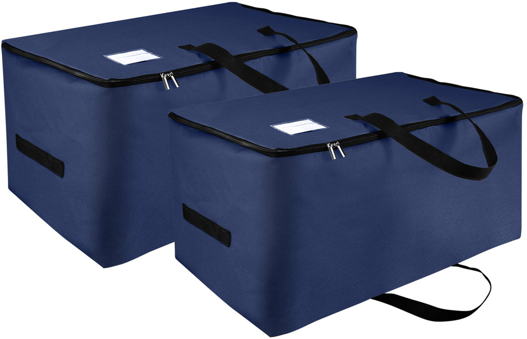 2Pack Unterbett Aufbewahrungsbox mit Deckel, 105L Grosse Aufbewahrungsbeutel mit Girff, Tragbar Unte